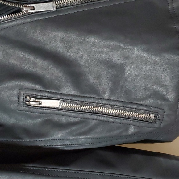 Knox Rose Women's Moto Jacket Faux-leather ~ Black - Picture 11 of 13